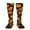 2 Black-2, variant on Orange Pumpkin print thigh-high socks, crafted for both men and women with a stretchy, high-opaque design perfect for daily wear