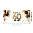 thumbnail image 3 of LUUFILx 60th Birthday Backdrop Banner Party Decoration Cheers to 60 Years Background Decorations Celebration Event Supplies Photography Props, 3 of 9