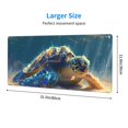 thumbnail image 2 of Rocae Sunshine Underwater Sand Turtle for Gaming Mouse Pad, Mouse Pad Large, Office Computer Keyboard Mousepad, Keyboard and Mouse Pad with Stitched Edges,31.5 x 11.8 in, 2 of 5