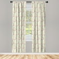 thumbnail image 3 of Ambesonne Abstract Curtains, Dot Swirls Retro Look, Pair of 28"x95", Multicolor, 3 of 5
