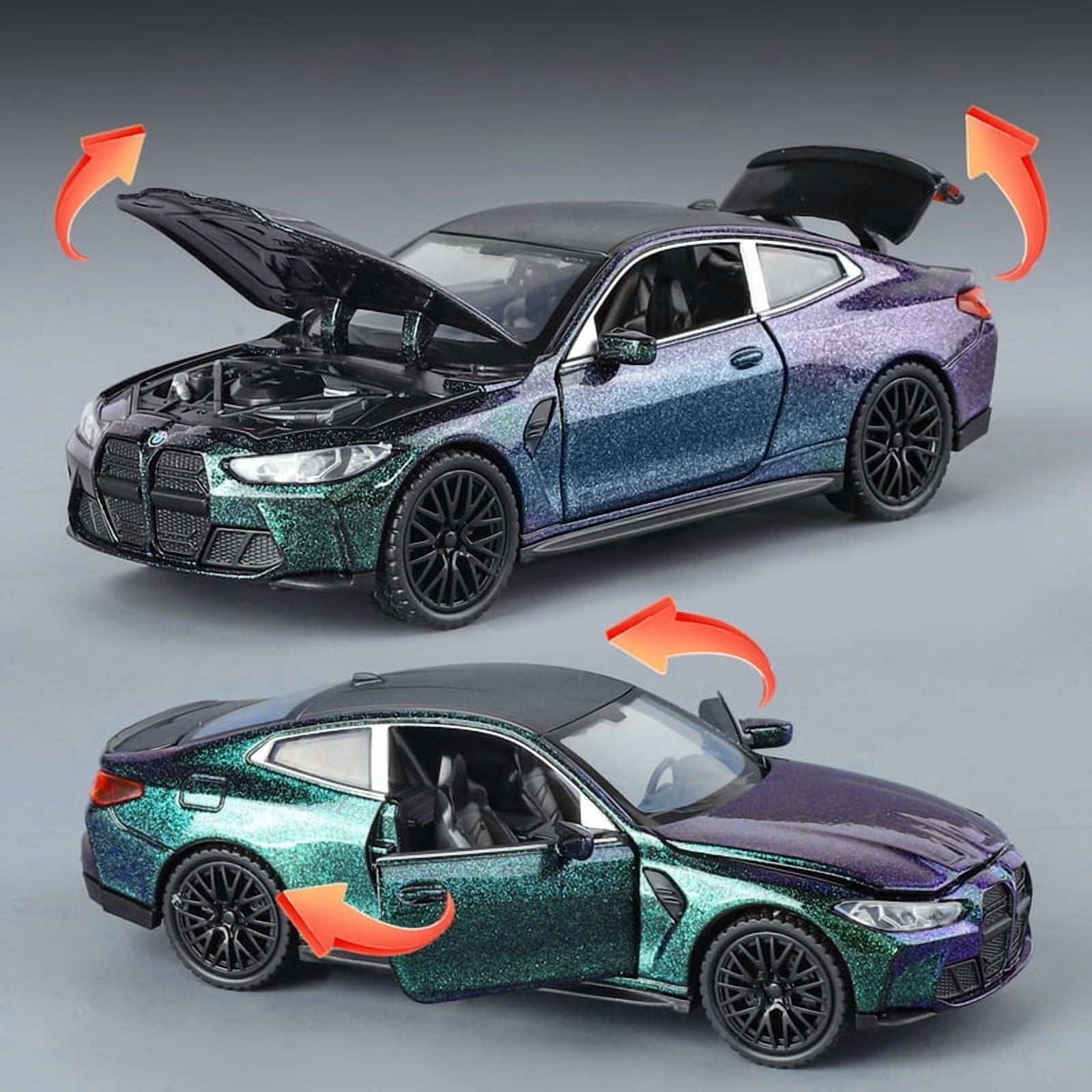 1:32 BMW M4 Coupe Sports Car Alloy Metal Diecast Model Car Racing Enthusiasts' Collection Ornaments High Simulation Decorations
