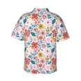 thumbnail image 4 of Xecao Floral Ditsy print Hawaiian shirt - a stylish short-sleeve button-down for men, perfect for casual beach and tropical outings., 4 of 9