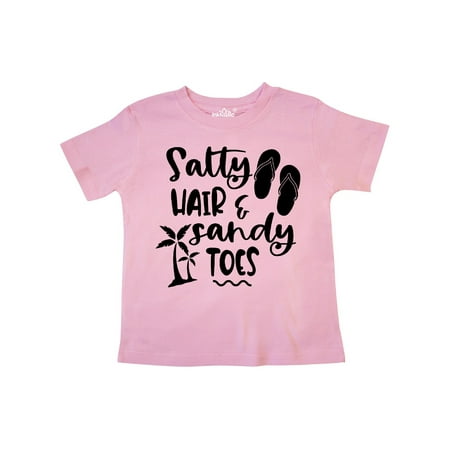

Inktastic Spring Break Salty Hair and Sandy Toes with Sandals Gift Toddler Boy or Toddler Girl T-Shirt