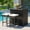 Beige, variant on Topcobe 3PCS Patio Rattan Wicker Bar Table Stools Dining Set, Outdoor Deck Furniture, Red