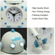 thumbnail image 2 of Reloj despertador robot de metal inoxidable sin tictac con luces intermitentes y clip para la mano (blanco), 2 of 5