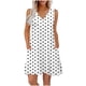 thumbnail image 1 of Vestido Corto para Mujeres Verano sin Mangas Cuello en V, Impresión de Moda con Bolsillos, Poliéster de Algodón Casual, 1 of 8