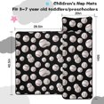 thumbnail image 5 of Baseballs Piles Black Pattern Teens Toddler Nap Mat with Pillow, Sleeping Mat Bag for Preschool Daycare 50"x20", 5 of 6