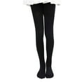 thumbnail image 2 of Spazoro Kids Girls Pantyhose, Ballet Elastic Winter Tights Warm Solid Color Button Socks and Pants for Child Girls Black Size S, 2 of 3
