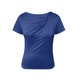 thumbnail image 5 of Camisas de Manga Corta para las Mujeres Casual Color Sólido Plisado Cuello Redondo Blusa, Casual Camisas de Manga Corta para las Mujeres Suaves, 5 of 5