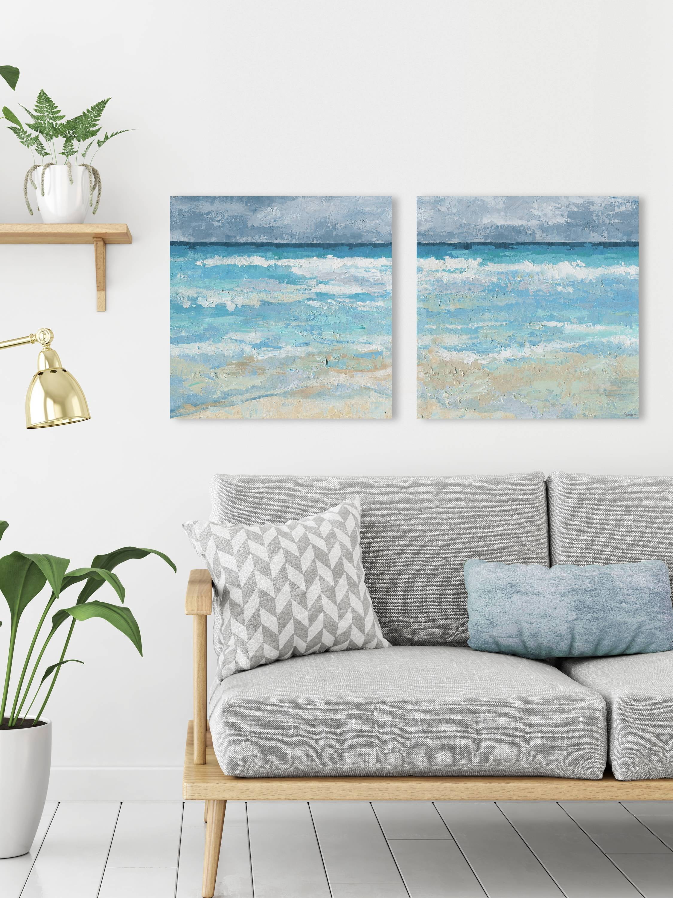 Playful Waves Diptych