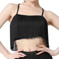 thumbnail image 6 of amagogo Women Tassels Fringe Dance Top Belly Dance Top for Club Masquerade Carnivals Black L, 6 of 9