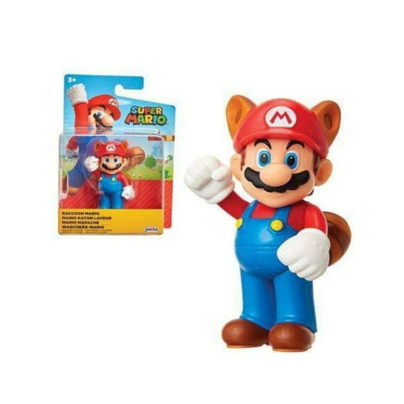 World of Nintendo Raccoon Mario Mini Figure