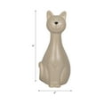 thumbnail image 4 of Skinny Sitting Kitty Figurine for Home Decor - Ceramic Stoneware Sculpture for Bathroom, Office, Living Room and Shelf Display - Smiling Cat Ornament for Coffee Table and Room Decor - 9", Gray, 4 of 13