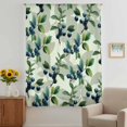 thumbnail image 2 of Blueberry Botanical Sheer Curtains 54 Inches Long, Spring Leaves Branches Farmhouse Light Filering Curtains, Breathable Simi Curtain Privacy Drapes for Kitchen Bathroom Small Window Treatment, 2 of 9