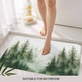 thumbnail image 6 of Watercolor Forest Doormat Outdoor Entrance 20"x31.5", Green Foggy Natural Landscape Plants Absorb Moisture Dirt Door Mats, Non-Slip Rubber Backing Floor Mats Indoor, Low-Profile Front Door Rugs, 6 of 9