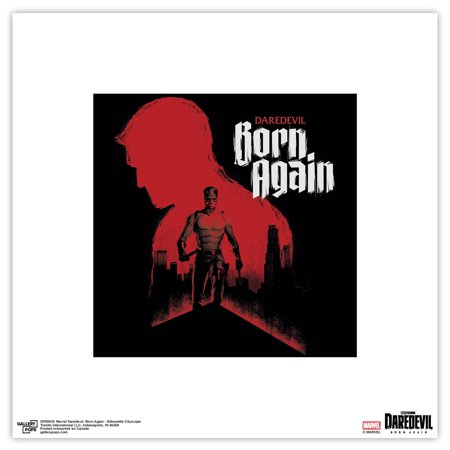 Gallery Pops Marvel Daredevil: Born Again - Silhouette Cityscape Wall Art, Unframed Version, 12" x 12"