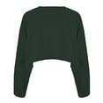 thumbnail image 4 of Womens Long Ballon Sleeve Sweatshirts Tops Crew Neck Loose Fit Shirts (Dark Green M), 4 of 4
