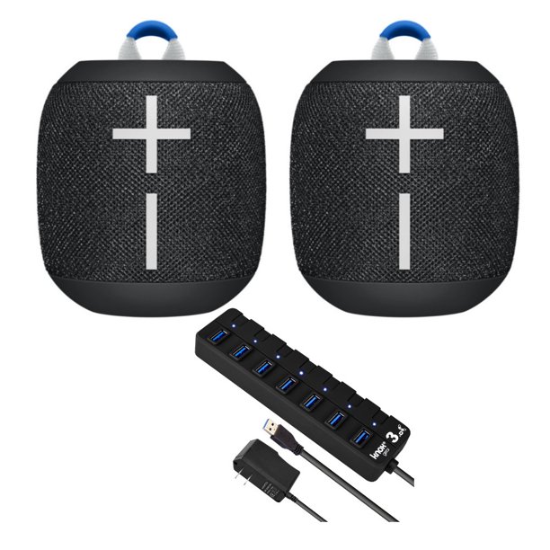 Ultimate Ears WONDERBOOM 2 Deep Space Bluetooth Speaker Pair with 7