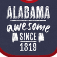 thumbnail image 4 of Inktastic Alabama Awesome Since 1819 Boys or Girls Baby Bib, 4 of 4