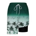 thumbnail image 4 of VBTAPA Mens Swim Trunks Quick Dry Swimwear Tropical Summer Hawaiian Swimming Beach Shorts with Compression Liner Lighten Sales of The Day Army Green M, 4 of 7