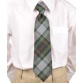 thumbnail image 2 of Cookie's Adjustable Banded Necktie with Clip - gray/green/gold *plaid #1a*, 16", 2 of 3