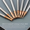 thumbnail image 6 of New 50/75mm Length Alloy Carbide 4 Flute Mill Endmill Cutting Milling Cutter Machine Tools 4X10X4X50, 6 of 8