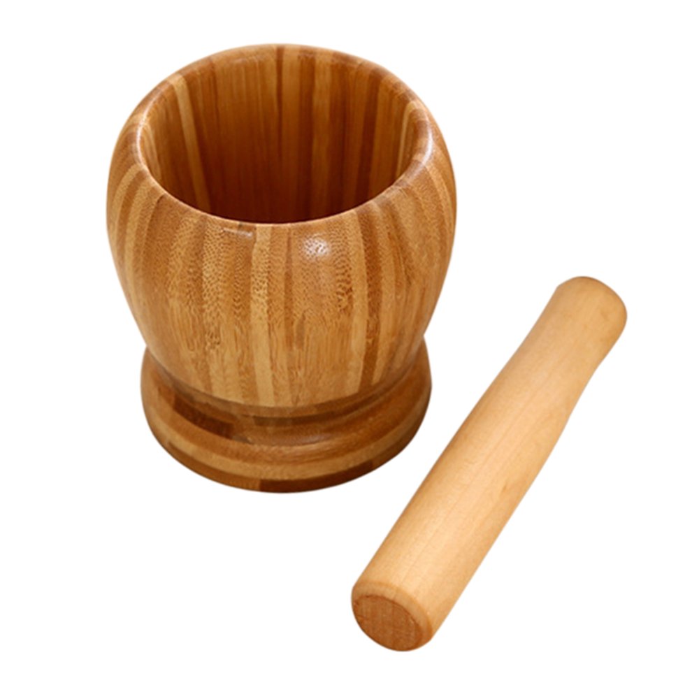 Wooden Mashers Tools Spice Grinder Garlic Mortar Pestle Herbs Crusher