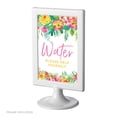 thumbnail image 1 of Tropical Floral Garden Party Party Signs, Water Please Help Yourself, 4x6-inch, Includes Frame, 1 of 1