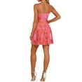 thumbnail image 3 of INSPIRE CHIC Vestido de playa sin mangas de verano con tirantes de espagueti y cuello cuadrado para mujeres, L Rosa, 3 of 6