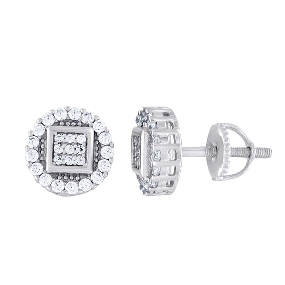 925 Sterling Silver Womens Moissanite 0.84ct Stud Earrings 9.2x9.2mm Wide Stud Earring for Women