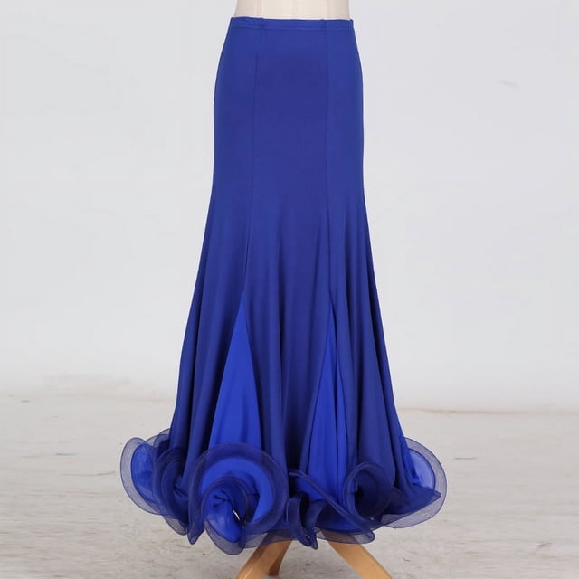 Falda de práctica de baile con diseño de espina de pescado rizada Falda de baile Falda de práctica de baile con diseño de espina de pescado rizada