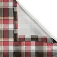 thumbnail image 5 of Ambesonne Checkered Grommet Curtain, Striped Old Fashioned, 50" x 72", Dark Coral White Brown, 5 of 6