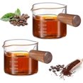 thumbnail image 1 of 2 Piezas Tazas Medidoras, Caños Dobles Tazas Medidoras para Café, Tazas Medidoras de Cristal, lavaplatos, Congelador, Microondas y Horno Precalentado, 1 of 4