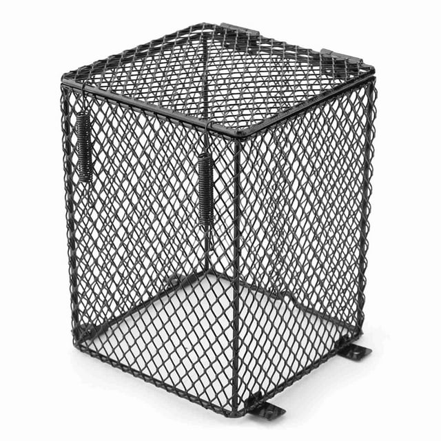 Lámpara Antiescaldaduras para reptiles para mascotas, Cubierta de Malla, material de Hierro resistente para día y noche, Bombilla de Cermica, Lámpara Califactora para