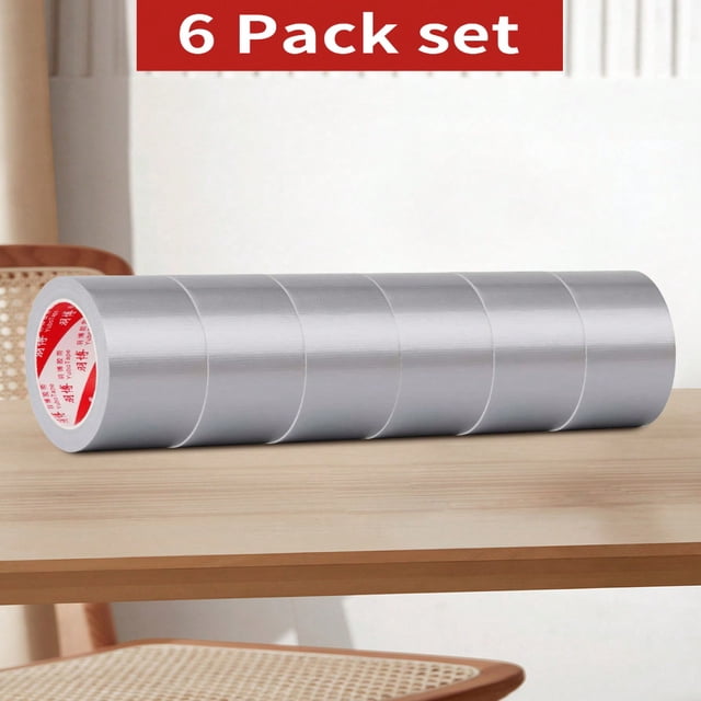 CHUANK 6 Rolls White Cloth-based Single-sided Adhesive Tape