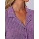 thumbnail image 5 of Conjunto de lounge para mujeres INSPIRE CHIC, conjunto de pijama de punto sólido, manga corta, pantalones largos, 2XL, púrpura, 5 of 6