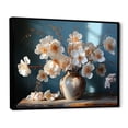 thumbnail image 2 of Designart "Still Life Of Poppies In A Vase Bouquet" Poppies Floater Framed Canvas Wall Art, 2 of 5