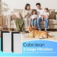 thumbnail image 2 of 2 Pack 04383 04384 Replacement Filter Compatible with Hamilton Beach 04383 Air Purifier 04384 04385 04386A HEPA Filter Replacement, Replace Part # 990051000, 2 of 8