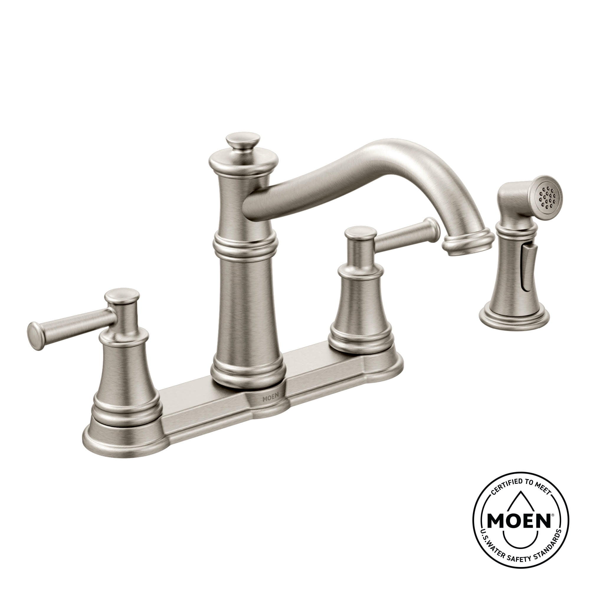 Moen Belfield Spot Resist Stainless Two-Handle Kitchen Faucet