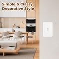 thumbnail image 4 of Ceramic Single Toggle Light Switch Plates Outlet Covers – Decorative White Porcelain Wall Plate, Modern Glazed Design for a Classy Vintage Retro Look, Durable and Corrosion Resistant, Model 3002T, 4 of 6