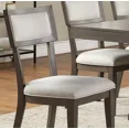 thumbnail image 5 of Transitional Style Ash Grey Large Dining 9pc Set Solidwood Dining Table W Leaf 8x Side Chairs Dining Room Furniture, 5 of 9