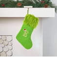 thumbnail image 4 of Christmas Decorations Indoor Outdoor, Christmas Holiday Supplies Christmas Socks Gifts Socks Venue Decoration Large Knitted Green Hairy Christmas Alphabet Socks, on Sale Clearance!, 4 of 6