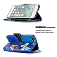 thumbnail image 3 of Dteck iPhone 8 Plus / 7 Plus Case with Zipper Wallet, Painted PU Leather Folio Case 9 Card Slots Wallet Case with Zipper Pocket / Hand Strap for iPhone 7 Plus/8 Plus 5.5",02# Blue Butterfly, 3 of 4