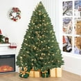 thumbnail image 4 of Favory 6.5ft Christmas Tree with Lights, Realistic Spruce Xmas Tree Prelit with Foot Pedal, 1197 Branch Tips, 450 Warm Lights and Metal Stand, Aritificial Tree, Árbol De Navidad, 4 of 11