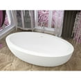 thumbnail image 2 of Anzzi FT-AZ504 75.5 in. Lusso Stone Freestanding Bathtub in White, 2 of 5