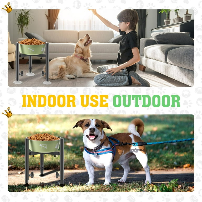 Adjustable Dog Bowl Stand Dog Feeder Bowl Holder Elevated Dog Water Bowl Stand for Pet Raised Dog Bowl Stand Adjustable Dog Water Bowl Holder