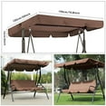 thumbnail image 6 of Patio 3 Seat Swing Cover Set,Seat Top Cover+ Swing Cushion Cover, Courtyard Swing Chair Seat Pads Cover Replacement Outdoor Sunscreen Protection Cover (Brown), 6 of 9