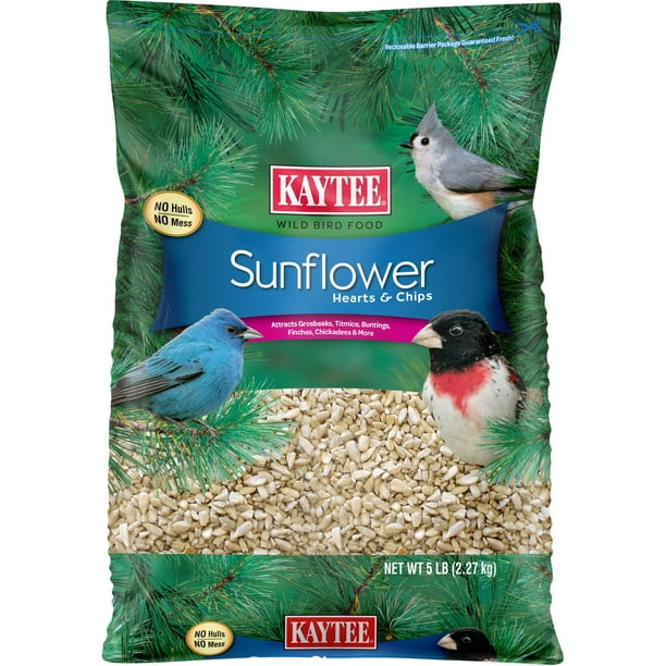 Kaytee Sunflower Hearts & Chips, Wild Bird Feed and Seed, 5 lbs