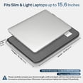 thumbnail image 4 of Zipper Laptop Bag 14-16 inch, Laptop Sleeve, Laptop Case Compatible with Apple MacBook, HP, Dell, Acer, Chromebook, Asus Notebook, Shockproof Soft Padded Cover Carrying Computer Bag, Gray, 4 of 7