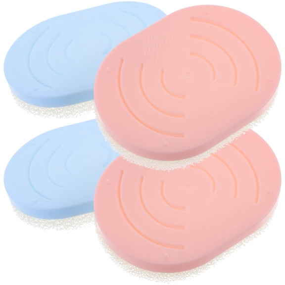 SEWCHICS 4Pcs Pads Assorted Colors Soap Holder for Bathroom and Kitchen